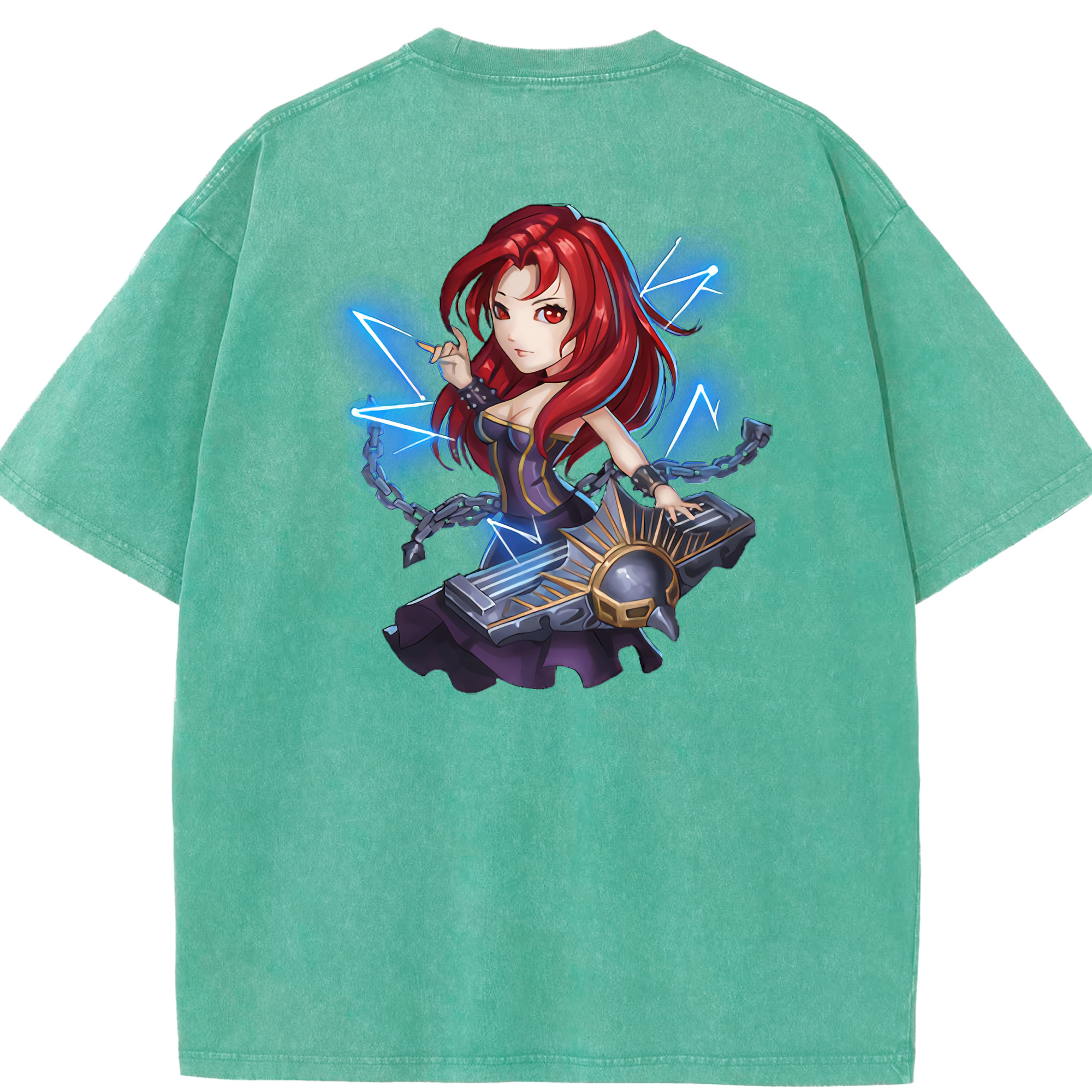 リーグ・オブ・レジェンド League of Legends LOL 綿100% ヴィンテージ風 半袖Tシャツ（背面プリント）